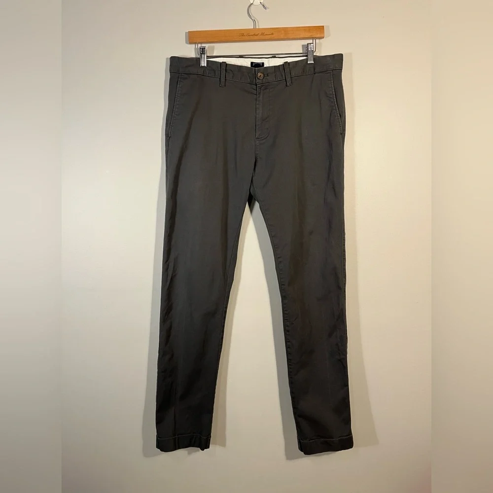 J. Crew Factory Flex Slim Men's Dark Gray Chinos Pants W34 L34